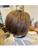 細かめハイライトのボブstyle