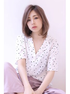 オーロ 緑地公園店(ORO) ことりベージュ毛先パーマ大人かわいい小顔フレンチボブ大人ボブ