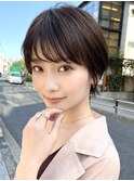 ★大人ショートショコラアッシュヘルシースタイルふんわりカール