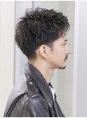 男のワイルドショート大人の雰囲気刈り上げクールジェル仕上げ