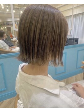 プアメリア 名古屋(Puamelia) トリートメント ブリーチなしダブルカラー 前髪縮毛矯正