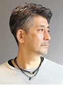 40,50代イケオジ白髪ビジネスツーブロック
