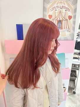 ゲームバイアランスミシー 心斎橋(GAME by Alan Smithee) ピンクベージュ／ブリーチカラー／ダブルカラー