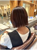 美髪結べるボブボブウルフミニウルフ薄めバング斜めバング