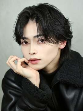 ザ サードヘアー 津田沼 annex(THE 3rd HAIR) センターパートウルフ　コンマバング［津田沼駅/メンズ］