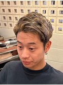 イメチェン/ホワイトブロンド/外ハネボブ/ワイドバング/南草津