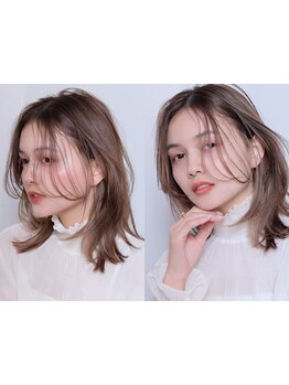 【銀座/東銀座】顔まわり～トレンドの韓国風カットなど上品なミディアムスタイルをご提案<髪質改善>