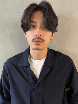 パーク(PARK) 【PARK】メンズセンターパート×ニュアンスパーマ