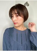 ダークアッシュ前下がりマッシュショートボブp1越谷30代40代