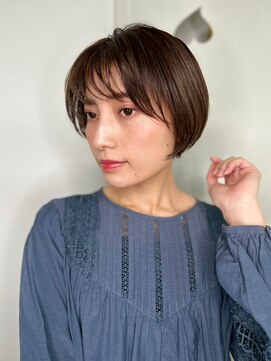 モッズヘア 越谷(mod's hair) ダークアッシュ前下がりマッシュショートボブp1越谷30代40代