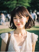 ディン カント たまプラーザ(Din kant)&nbsp;レイヤーでぺたっとならない大人ボブ