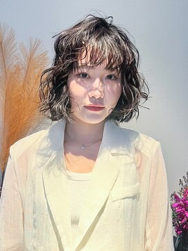 アルバム 新宿(ALBUM SHINJUKU) ボブショートミディアム暗めカラー前髪カット_F20994