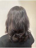 秋色◎20代30代透明感乾かすだけウェーブ大人ミディ