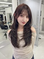 ハピネス 梅田茶屋町店(HAPPINESS) 韓国ヘア/顔周りカット/ブリーチなし/ラベンダーグレージュ