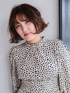 ヘアークラフト(Hair Craft) ボブパーマ×ブラウンカラー【岡山】ナチュラルパーマ
