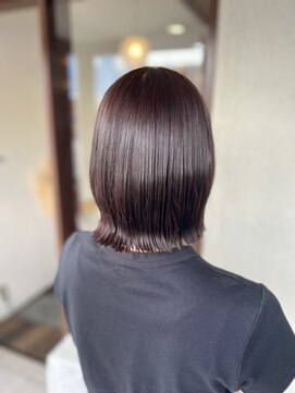 ラクレ(d.la cle) 切りっぱなしボブとラセットブラウン【ラクレ/西大分】