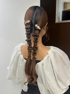 クレム 博多駅店(ChLem) ヘアセット　ヘアアレンジ　タイトアレンジ　あみおろし