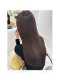 カラーハイライトハッシュカットレイヤーカットボブ髪質改善
