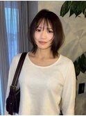 韓国/顔周りレイヤー/ダブルカラー/ベージュ/前髪新潟長岡宮関◆
