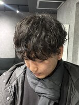 ゼノ 海老名(XENO) シャドウパーマラウンドマッシュフェザーパーマメンズパーマ眉毛