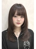 □大人ガーリー/ミディアムレイヤー/似合わせカット