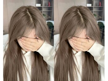 ロア フィリア(LORE Philia)の写真/流行の顔まわりレイヤーを入れて気になる顔まわりもカバー＊ダブルカラーとも相性◎です［ブリーチ/学割］