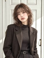 ソワバイアロマヘアー(soi by AROMA hair)&nbsp;小顔/ミディアムパーマ/シースルーバング/クセ毛風パーマ/仙台