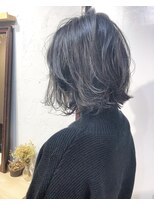 ヘアーアンドアトリエ マール(Hair&Atelier Marl)&nbsp;【Marl】ハイライト入りブルージュカラーの無造作ボブ♪