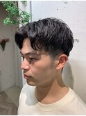 【MITSU】セミウェット×センターパート×ツーブロック