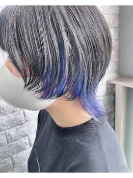 リアイス(Re:ICE) サファイアブルーインナーカラーマッシュウルフ