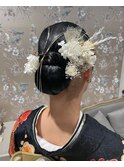 タイトシニヨン シニヨン 成人式ヘア 卒業式ヘア 振袖ヘア 袴