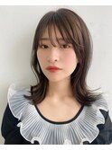 春人気！ふんわりスタイル　ミディアム　ショコラアッシュ