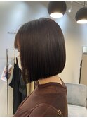 前下がり×韓国ボブ×大阪ボブ×地毛風ストレート×縮毛矯正