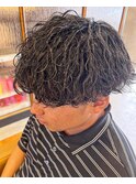 波巻きパーマ