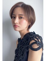 フラミューム 恵比寿(flammeum)&nbsp;大人可愛い20代30代40代黒髪前下がりショートボブ丸みショート