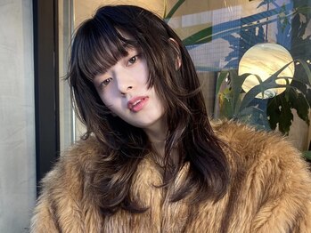 ヒュージ 三軒茶屋(huge)の写真/《韓国ヘアもアンニュイなテイストへ。》こだわりの前髪カット・顔周りカットで差がつくお洒落スタイル。