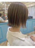 トリートメント ブリーチなしダブルカラー 前髪縮毛矯正