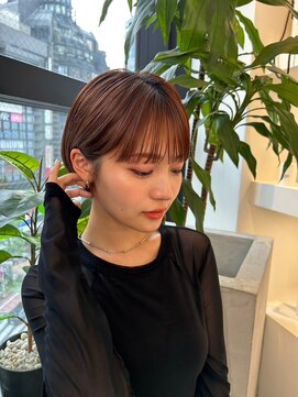 ジーナ 京都河原町(Zina) 髪質改善*ショコラブラウン丸みショート*【Zina京都河原町】