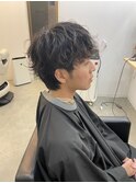 サーフカール×シャドウパーマ×韓国マッシュ×ダークアッシュ