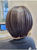 白髪ぼかしハイライト/似合わせカット/メッシュ/守谷