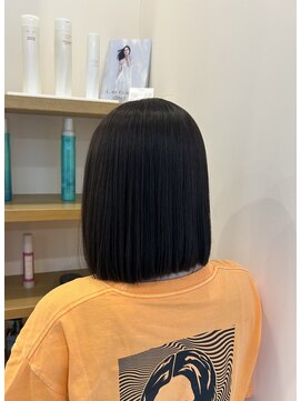 ワンネス(ONENESS) 髪質改善ストレート＋暗めカラー＋ボブスタイル