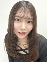 ワンズ リー 上大岡店(One's ly)&nbsp;デザインカラーグランマッシュ暗めカラーフェイスフレーミング