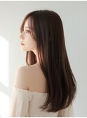 ナチュラルストレート/ココアブラウン/艶髪ロング/清須