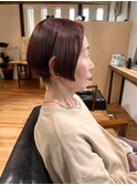ショート×ヴィラロドラメロウピンク｜大人可愛い艶ショート
