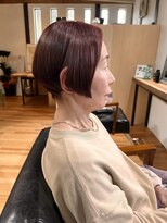 アレン 長浜高月(allen)&nbsp;ショート×ヴィラロドラメロウピンク｜大人可愛い艶ショート