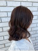 艶ブラウンレイヤー × くびれミディウェーブ