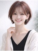 池袋 丸みショートボブ レイヤーショートボブ シースルーバング