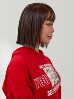 ヘアーメイク グロー(hair make grow)&nbsp;切りっぱなしボブ ショートボブ 透明感ブラウン