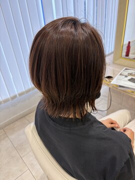 アッシュ 仙川店(Ash) 40代50代ミディアムレイヤーボブレイヤーカットくびれボブウルフ