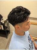 オールバックパーマ